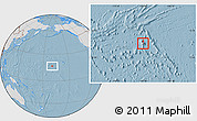 Savanna Style Location Map of Johnston Atoll, lighten, desaturated, land only, hill shading