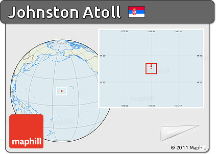 Savanna Style Location Map of Johnston Atoll, lighten