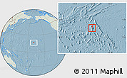 Savanna Style Location Map of Johnston Atoll, lighten, land only, hill shading