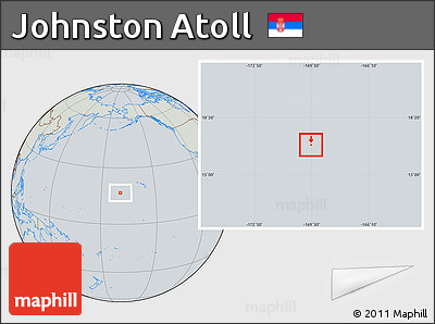 Savanna Style Location Map of Johnston Atoll, lighten, semi-desaturated