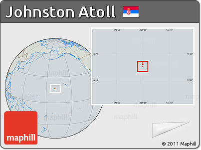 Savanna Style Location Map of Johnston Atoll, lighten, semi-desaturated