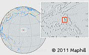Savanna Style Location Map of Johnston Atoll, lighten, semi-desaturated, hill shading