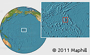 Savanna Style Location Map of Johnston Atoll, satellite outside, hill shading
