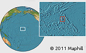 Savanna Style Location Map of Johnston Atoll, satellite outside
