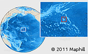 Savanna Style Location Map of Johnston Atoll, shaded relief outside