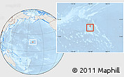 Shaded Relief Location Map of Johnston Atoll, lighten
