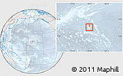 Shaded Relief Location Map of Johnston Atoll, lighten, semi-desaturated