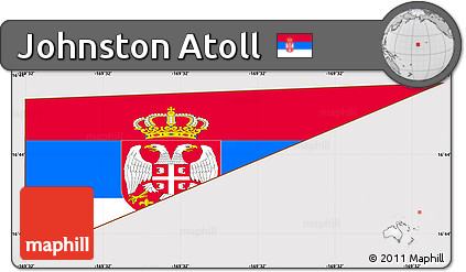 Flag Simple Map of Johnston Atoll