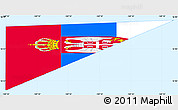 Flag Simple Map of Johnston Atoll, single color outside, flag rotated