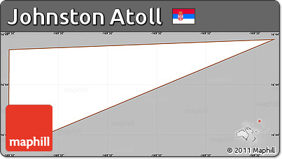 Gray Simple Map of Johnston Atoll, cropped outside