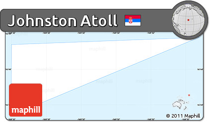 Gray Simple Map of Johnston Atoll, single color outside