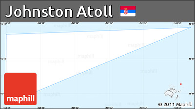 Gray Simple Map of Johnston Atoll, single color outside