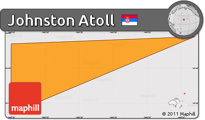 Political Simple Map of Johnston Atoll, cropped outside