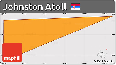 Political Simple Map of Johnston Atoll, cropped outside