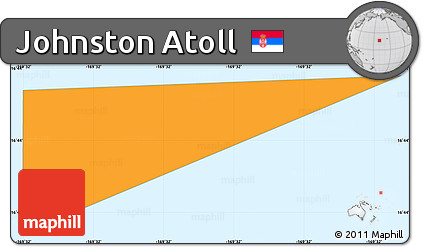 Political Simple Map of Johnston Atoll, single color outside