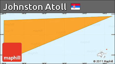 Political Simple Map of Johnston Atoll, single color outside