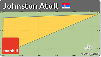 Savanna Style Simple Map of Johnston Atoll, cropped outside