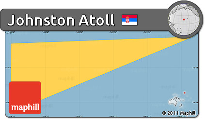 Savanna Style Simple Map of Johnston Atoll