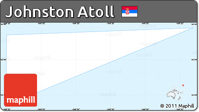 Silver Style Simple Map of Johnston Atoll