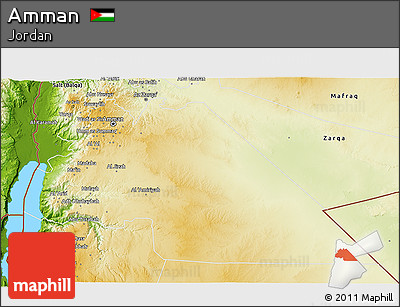 Physical 3D Map of Amman