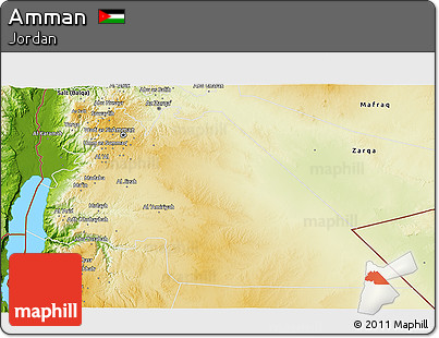 Physical 3D Map of Amman