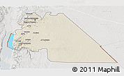 Shaded Relief 3D Map of Amman, lighten, semi-desaturated