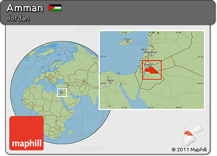Savanna Style Location Map of Amman