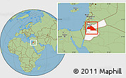 Savanna Style Location Map of Amman, highlighted country