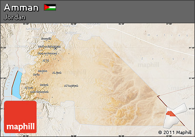 Satellite Map of Amman, lighten