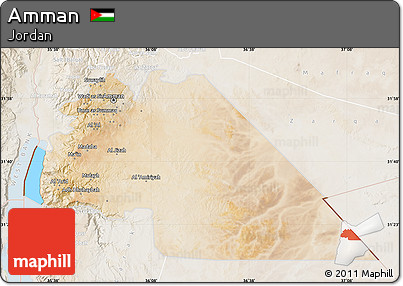 Satellite Map of Amman, lighten