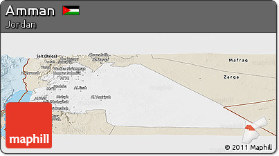 Classic Style Panoramic Map of Amman