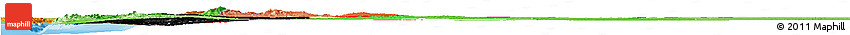 Flag Horizon Map of Jordan, political shades outside, flag rotated