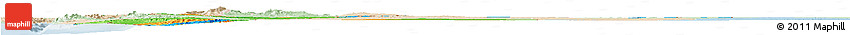 Political Horizon Map of Jordan, lighten