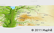 Physical Panoramic Map of Irbid