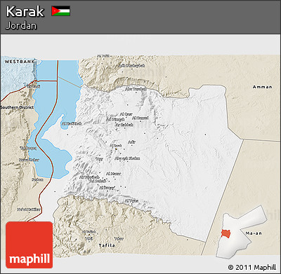Classic Style 3D Map of Karak