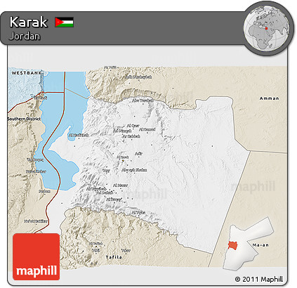 Classic Style 3D Map of Karak