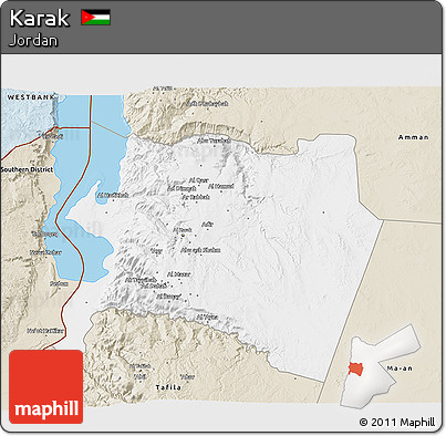 Classic Style 3D Map of Karak