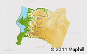 Physical 3D Map of Karak, cropped outside