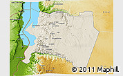 Shaded Relief 3D Map of Karak, physical outside