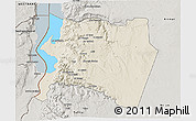 Shaded Relief 3D Map of Karak, semi-desaturated