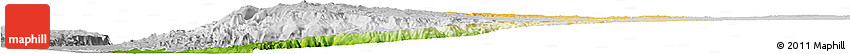 Physical Horizon Map of Karak, lighten, desaturated