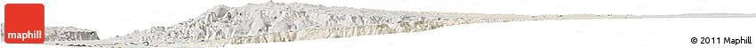 Shaded Relief Horizon Map of Karak, semi-desaturated