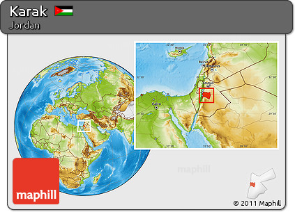 Physical Location Map of Karak