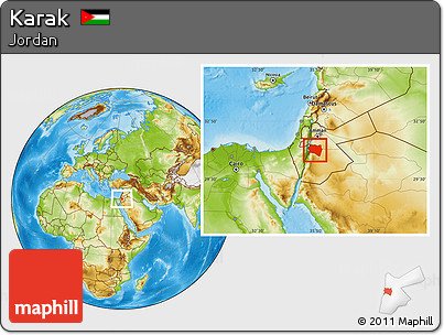Physical Location Map of Karak