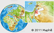 Physical Location Map of Karak, highlighted country, within the entire country