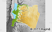 Physical Map of Karak, desaturated