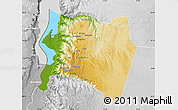 Physical Map of Karak, lighten, desaturated