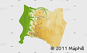 Physical Map of Karak, single color outside