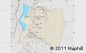 Shaded Relief Map of Karak, lighten, semi-desaturated