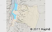 Shaded Relief Map of Karak, semi-desaturated